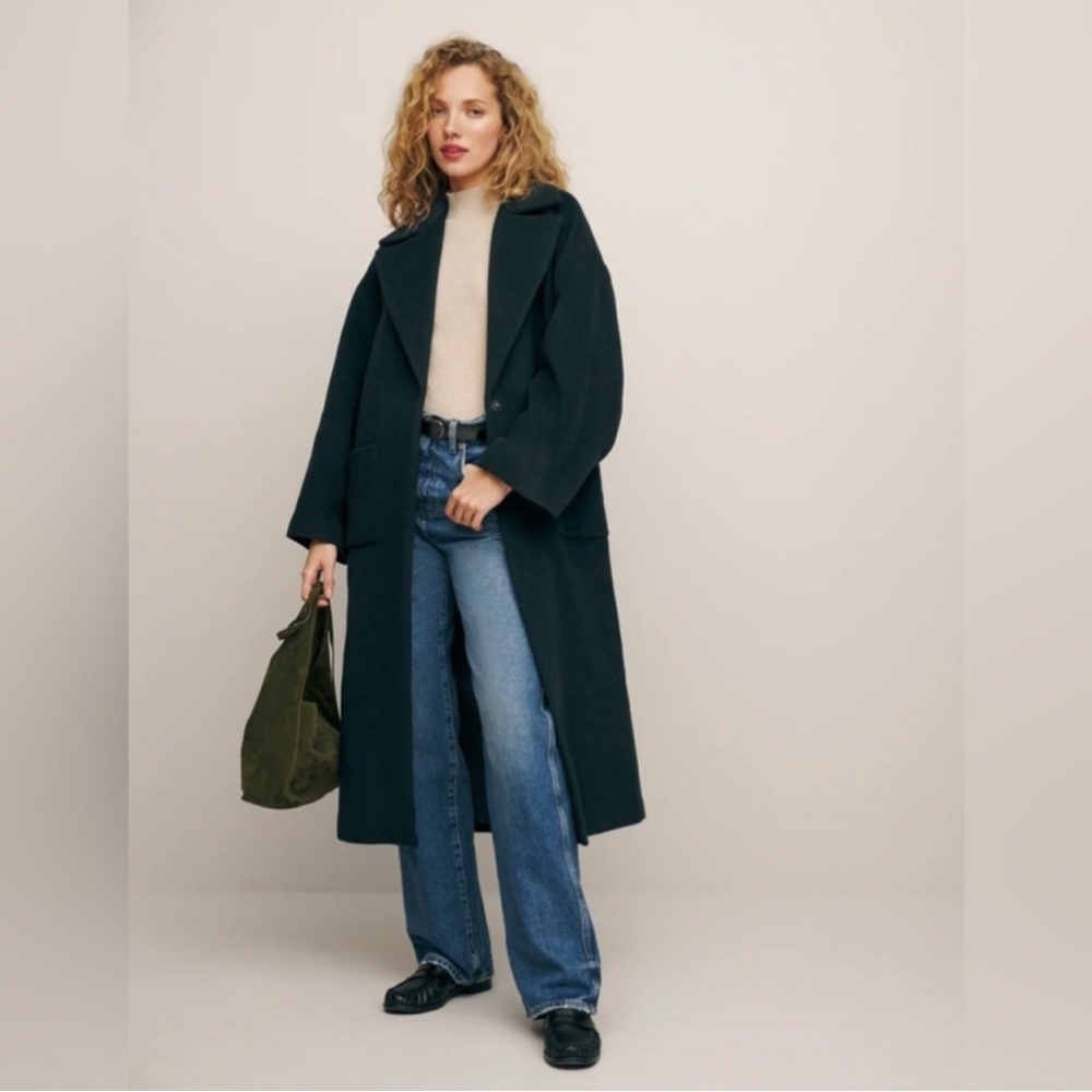NWT Reformation Sierra Oversized Coat in Black
